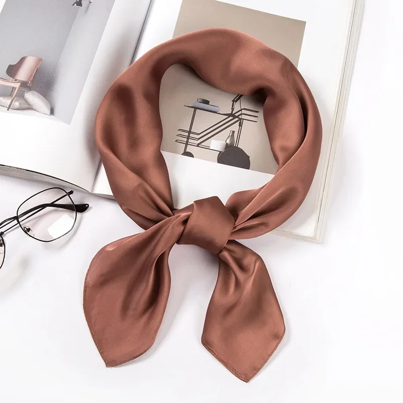 Satin Scarf Women 70cm Solid C - đánh giá và giá Scarf Silk Square