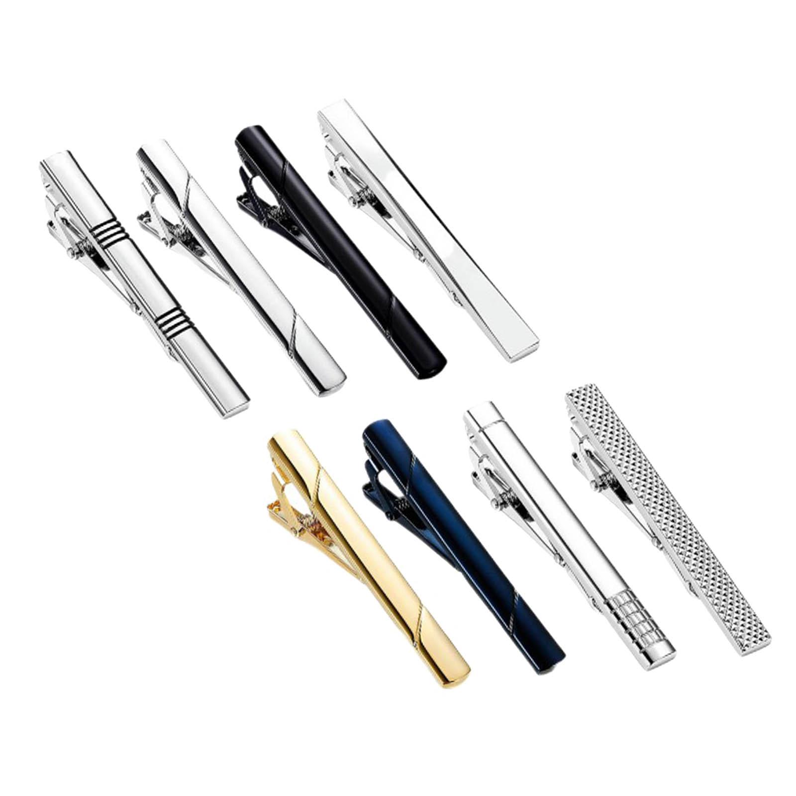 8x Tie Clips Simple Universal  - đánh giá và giá Tie Bar Set Gift