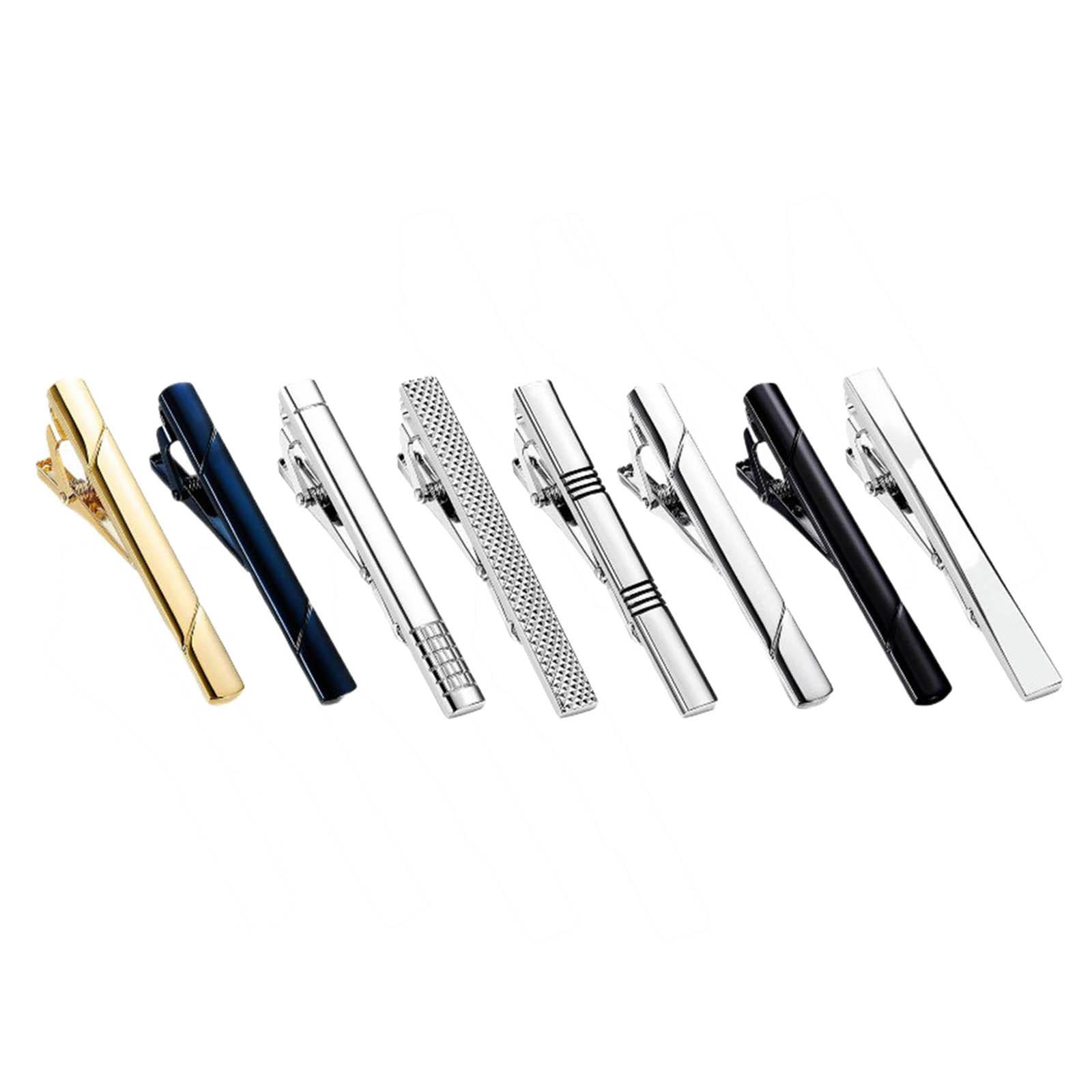 8x Tie Clips Simple Universal  - đánh giá và giá Tie Bar Set Gift