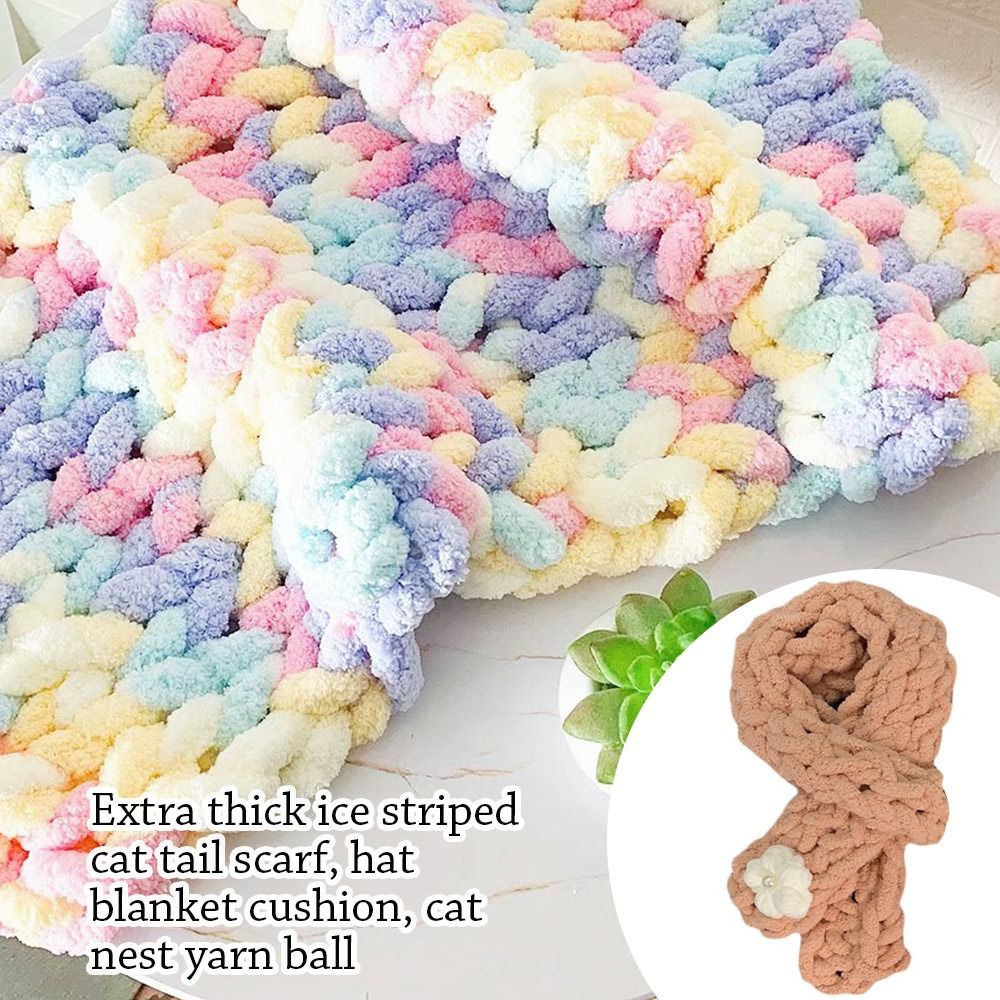 250g/Ball Multicolor Chenille  - đánh giá và giá Woven Scarf Blanket