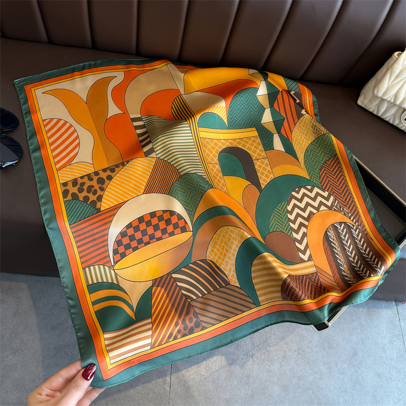 2026 New Geometry Print Silk S - đánh giá và giá Scarf Silk Square